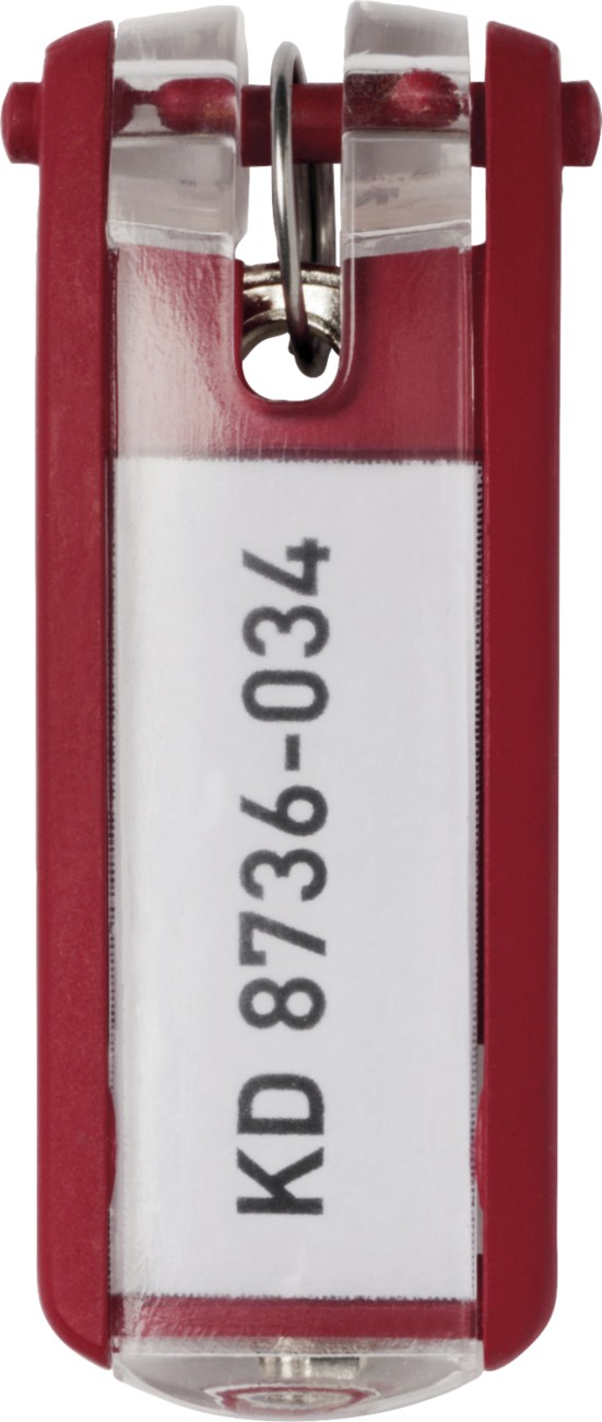DURABLE Schlüsselanhänger Key Clip Rot 25 x 65 mm 6 Stück 1957-RT