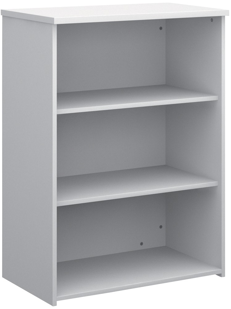 Dams International Mfc (Melamine Faced Chipboard) Bookcase 2 Shelves 800 X 470 X 1,090 Mm White