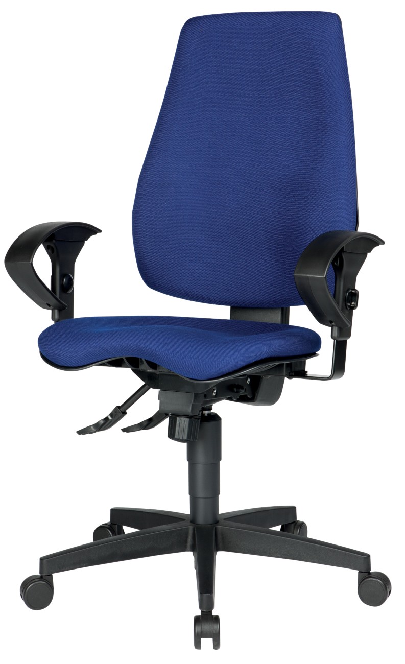 Viking Realspace Eiger Office Chair Synchro Tilt Fabric Height-Adjustable Armrest Blue 110 Kg