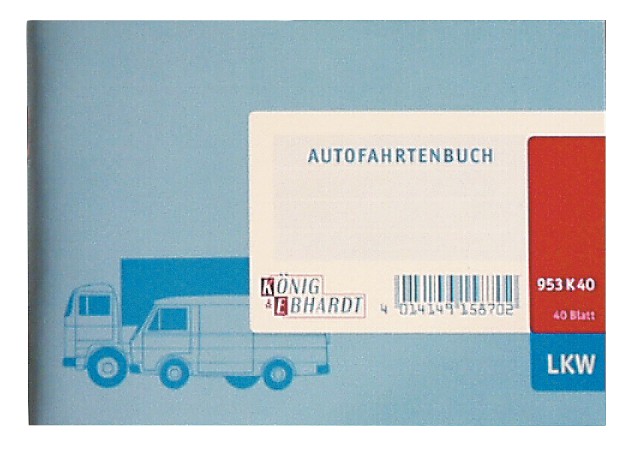 König & Ebhardt Fahrtenbuch 953K40 Hellblau 14,8 x 10,5 cm 40