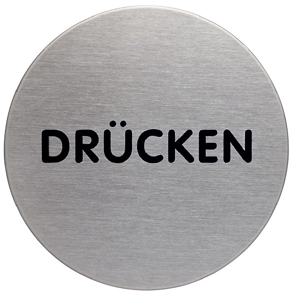 DURABLE PICTO Büroschild Ziehen Zum Ankleben Edelstahl 490061