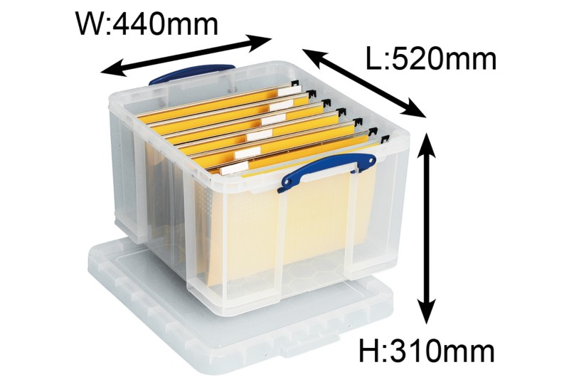 Really Useful Box Aufbewahrungsbox 42CCB 42 L Transparent Kunststoff 44 x 52 x 31 cm