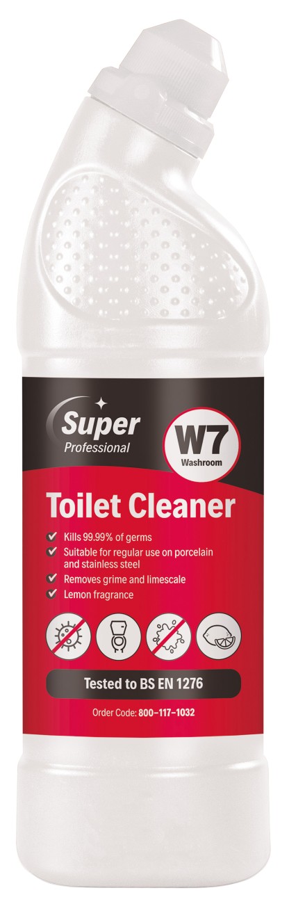 Super Professional Products W7 Toilet Cleaner Lemon 750Ml