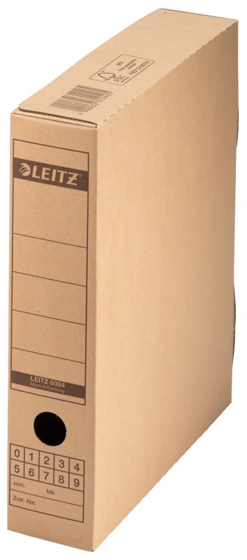 Leitz Premium Archivschachtel 6084 Mit Klappdeckel 600 Blatt A4 Naturbraun Karton 7 x 27 x 32,5 cm