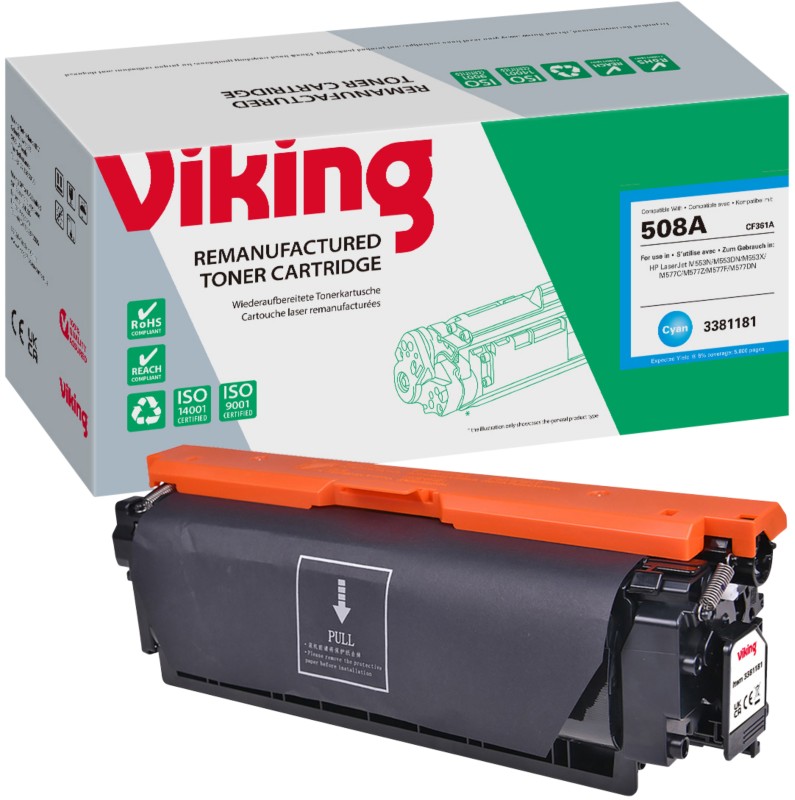 Viking 508A Kompatibel HP Tonerkartusche CF361A Cyan