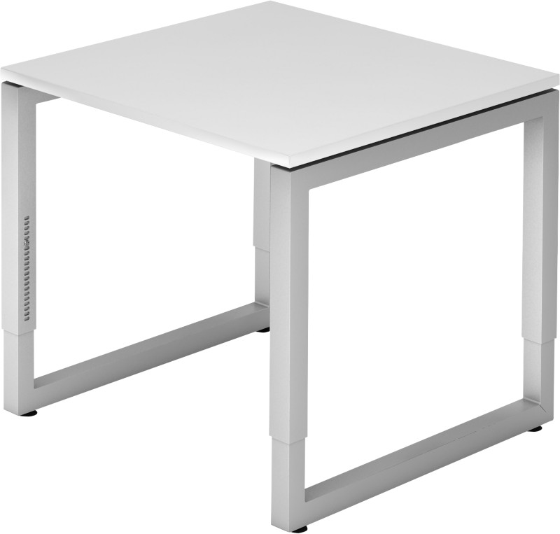 Thumbnail - Hammerbacher R Series VRS Höhenverstellbar Schreibtisch Rechteckig Weiß Wange 800 (B) x 800 (T) x 850 (H) mm Spanplatte,...