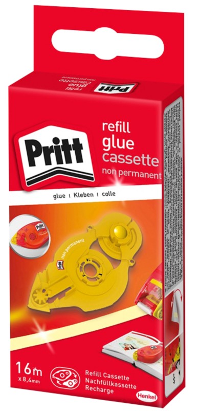 Thumbnail - Pritt Refill Roller Kassette Nachfüllbar Nicht Permanent 8,4 mm 2111692 Gelb16 m