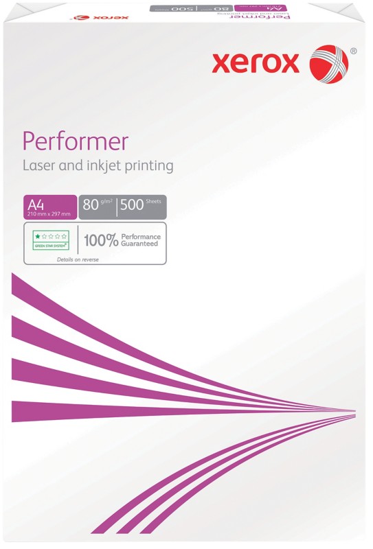 Xerox Performer DIN A4 Druckerpapier Weiß 80 g/m² Glatt 500 Blatt