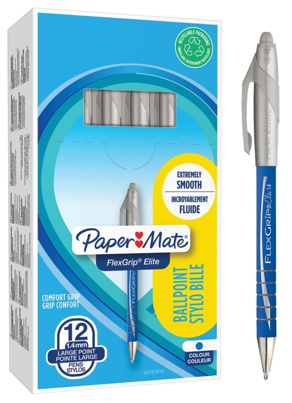 Papermate Kugelschreiber FlexGrip Elite 0.8 mm Blau