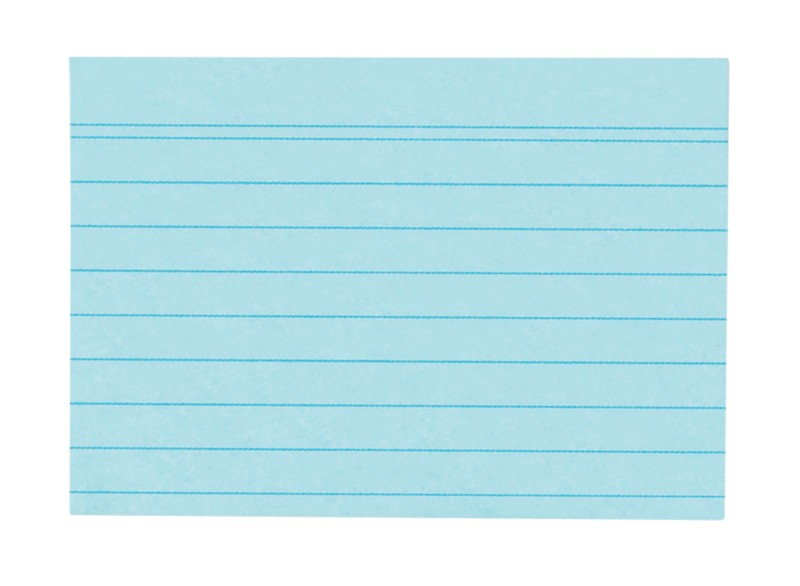 herlitz Karteikarten DIN A6 100 Karten Liniert Blau 14,8 x 10,5 cm 100 Stück