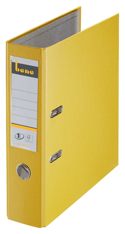 Thumbnail - Bene No.1 Power Ordner DIN A4 80 mm Gelb 2 Ringe 291400 PP (Polypropylen) Hochformat