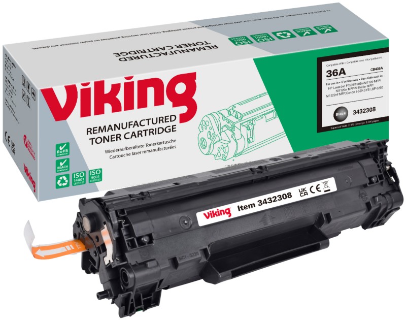 Viking 36A Kompatibel HP Tonerkartusche CB436A Schwarz