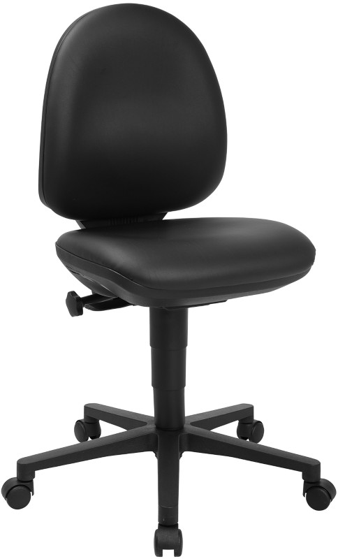 TOPSTAR Zeichenstuhl Permanentkontakt Kunstleder Ohne Armlehnen Schwarz 110 kg TEC 50 5 Rollen