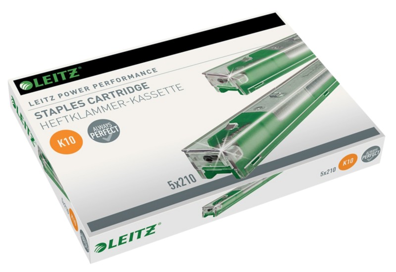 Thumbnail - Leitz Power Performance Heftklammernkassette 26/10 55930000 Verzinkter Stahl Grün 1050 Heftklammern