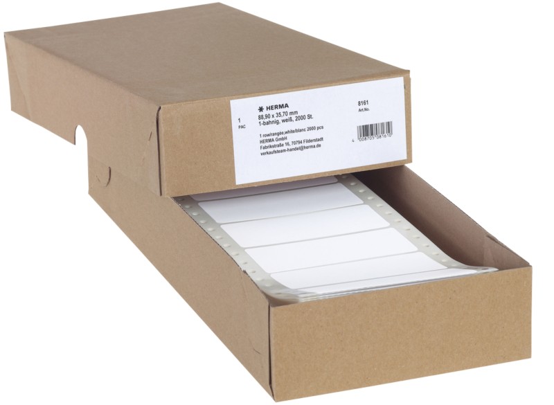 Thumbnail - HERMA 8161 Computer-Etiketten Weiß 88,9 x 35,7 mm 2000 Stück