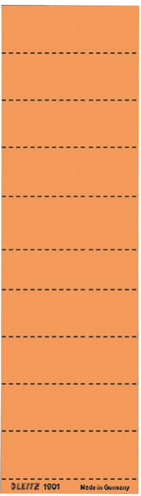 Leitz Beschriftungsschildchen Alpha DIN A4 Orange Karton 6 x 2,1 cm 100 Stück