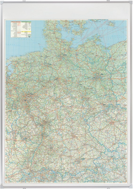 Thumbnail - Franken Straßen Karte Wandmontage 1.000 (B) x 1.400 (H) mm