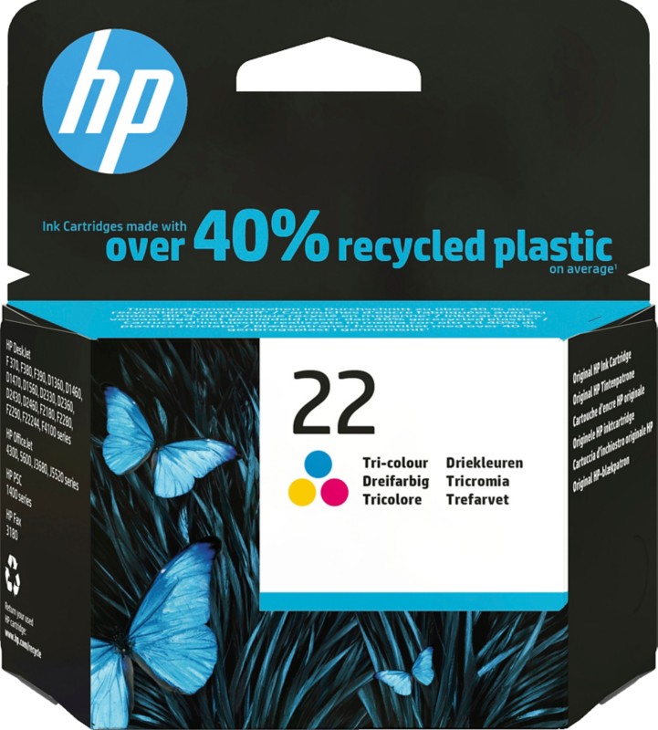 HP 22 Original Tintenpatrone C9352AE Cyan, Magenta, Gelb