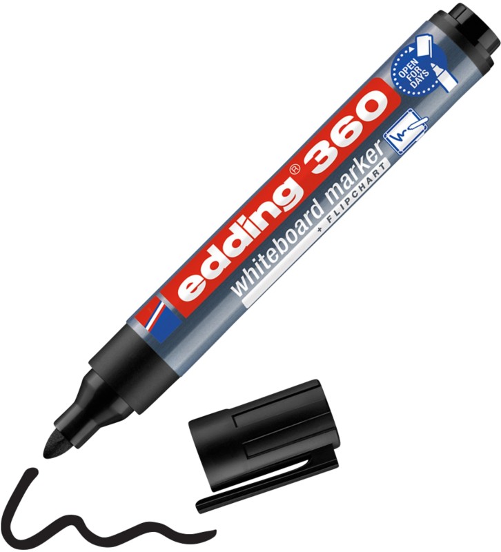 edding 360 Whiteboard-Marker Schwarz Mittel Rundspitze 1,5 - 3 mm