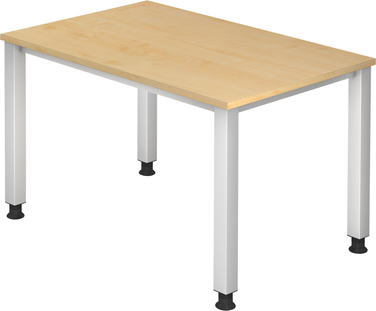 Hammerbacher Q Series VQS Schreibtisch Rechteckig Ahorn 4 Metallfüße 1.200 (B) x 800 (T) x 810 (H) mm Spanplatte, Stahl