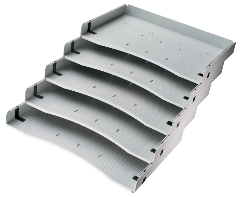 Hammerbacher Schrägablagen Lichtgrau 327 x 212 x 33 mm