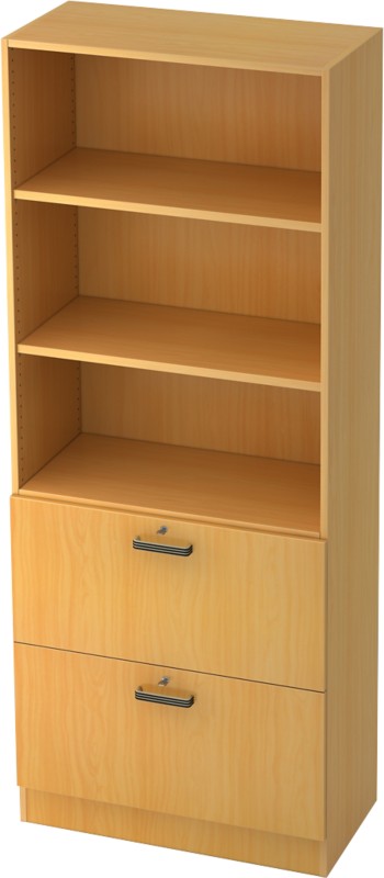 Hammerbacher Regalschrank 2 Fachböden Future Buche 800 x 420 x 2.004 mm