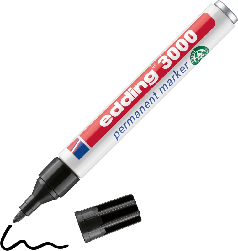 Edding Round Tip Permanent Marker E-3000 4-3000001 Black