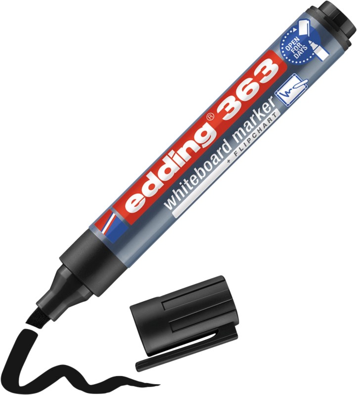 Thumbnail - edding 363 Whiteboard-Marker Schwarz Breit Keilspitze 1 - 5 mm