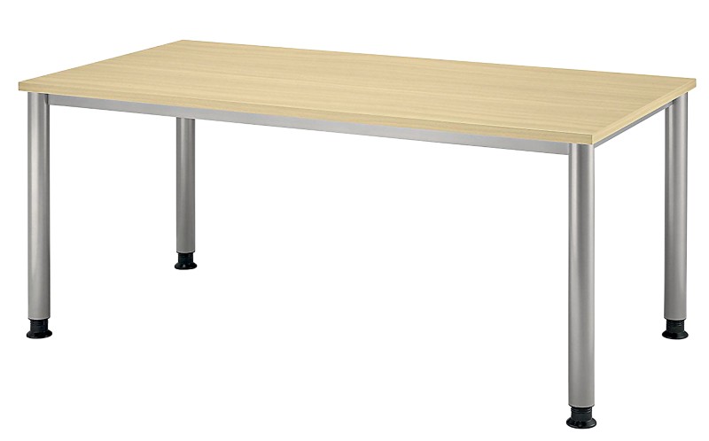 Hammerbacher Schreibtisch Rechteckig Ahorn 4 Füße 1.600 (B) x 800 (T) x 760 (H) mm Melaminharzbeschichtete Spanplatte