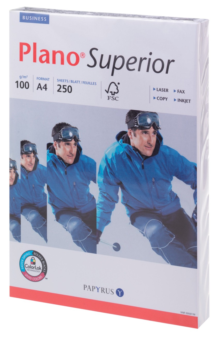 Plano Superior Kopier-/ Druckerpapier DIN A4 100 g/m² Weiß 250 Blatt