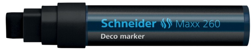 Schneider 260 Deco-Marker Schwarz Breit Keilspitze 5 - 15 mm