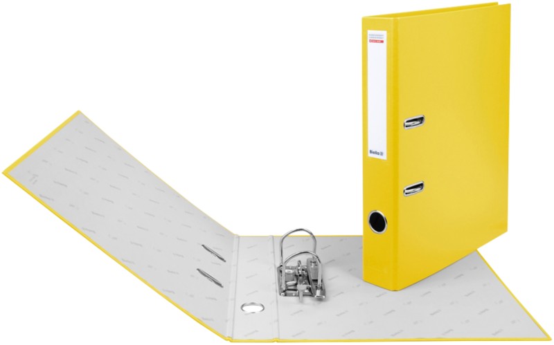 Biella Schmal Ordner DIN A4 40 mm Gelb 2 Ringe 10341420U Pappkarton, PP (Polypropylen)