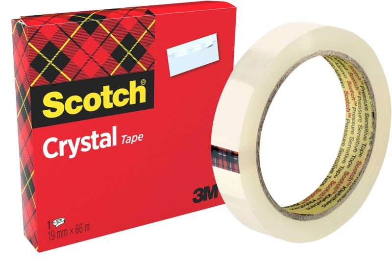 Scotch Crystal Clear Klebeband 19 mm x 66 m Transparent Kristallklar