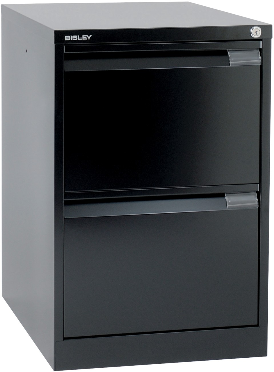 Bisley Bs Steel Filing Cabinet 2 Drawers Lockable 470 X 622 X 711 Mm Black