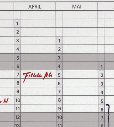 Thumbnail - Franken Datumstreifen Jetkalender Spezial Transparent 14 x 42 cm