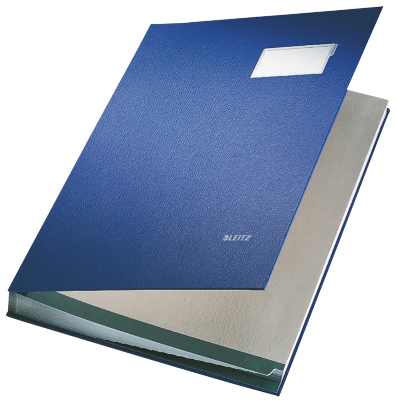 Thumbnail - Leitz Unterschriftsmappe 5700-35 Blau Gelocht DIN A4