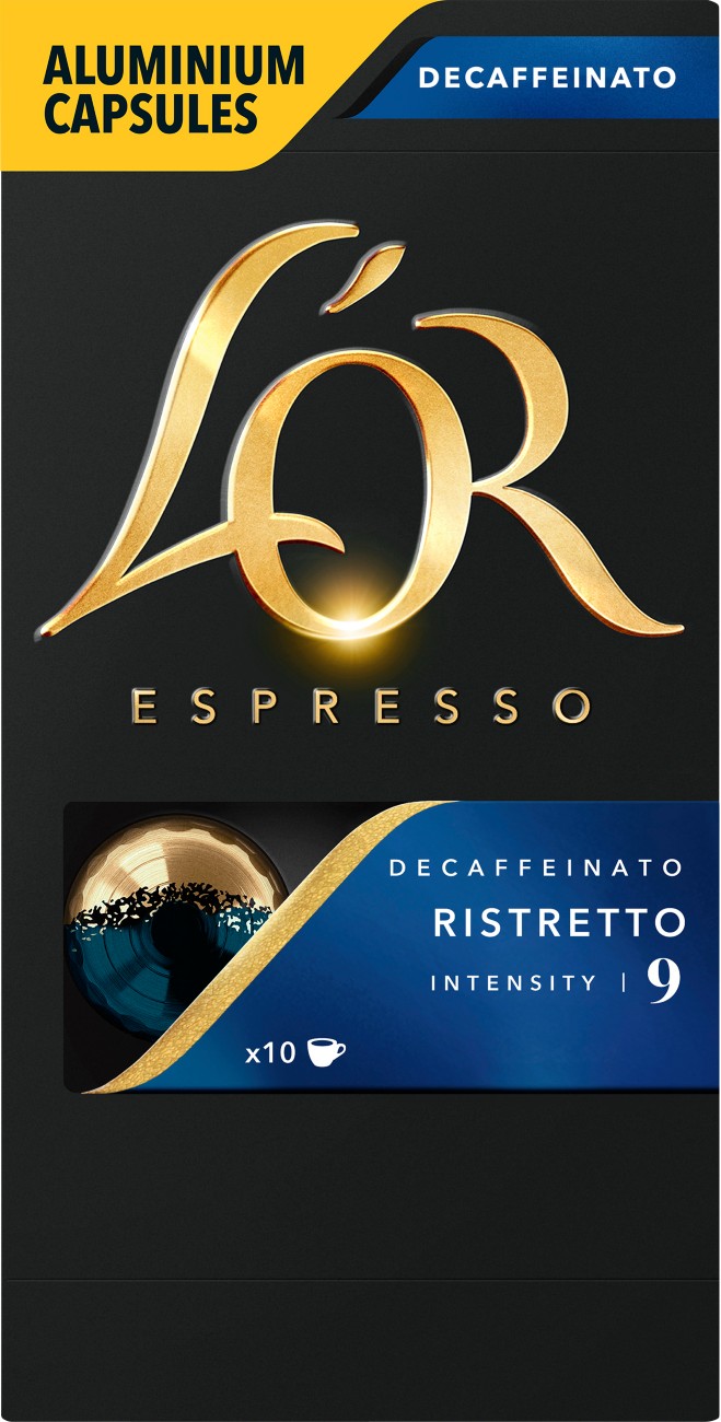 L'or Espresso Decaffeinato Ristretto Coffee Nespresso* Capsules Pack Of 10
