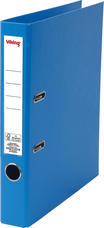 Viking Schmal Ordner DIN A4 50 mm Blau 2 Ringe Pappkarton, PP (Polypropylen) Matt Hochformat