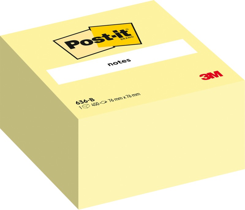 Post-it Haftnotizenwürfel 76 x 76 mm Kanariengelb 450 Blatt