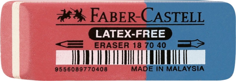 Faber-Castell Latex-free Radierer Blau, Rot