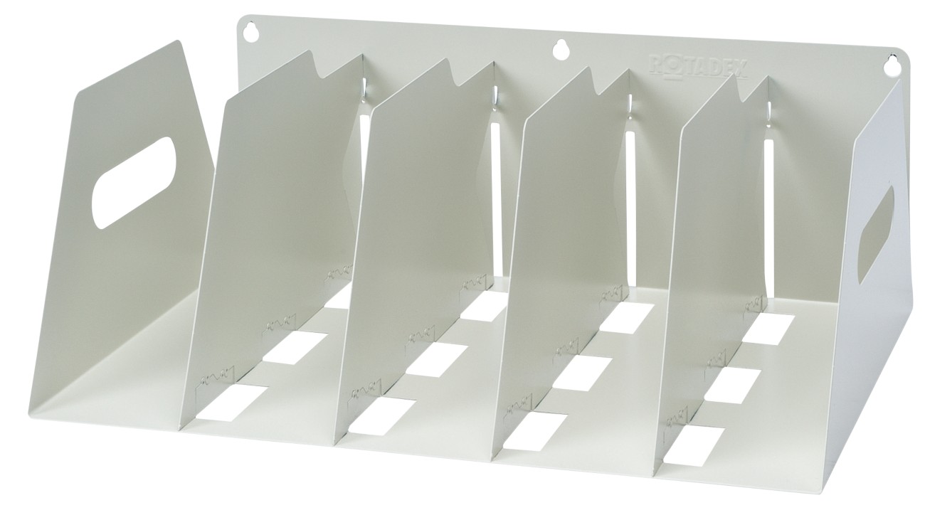 Rotadex Filing Rack Holds 5 Lever Arch Files Steel White 16 X 42.5 X 30 Cm