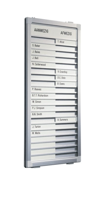 Legamaster PROFESSIONAL Anwesenheitstafel 26 (B) x 31 (H) cm Aluminium, Kunststoff Silber