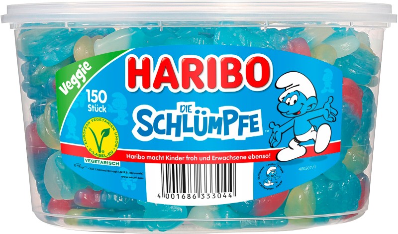 Haribo Fruchtgummi Die Schlümpfe 150 Stück à 9 g