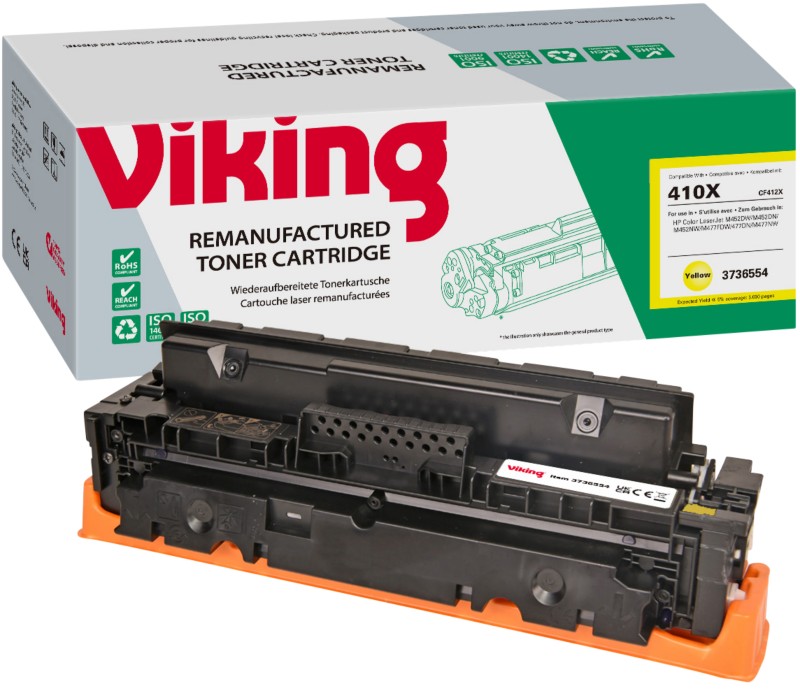 Viking 410X Kompatibel HP Tonerkartusche CF412X Gelb