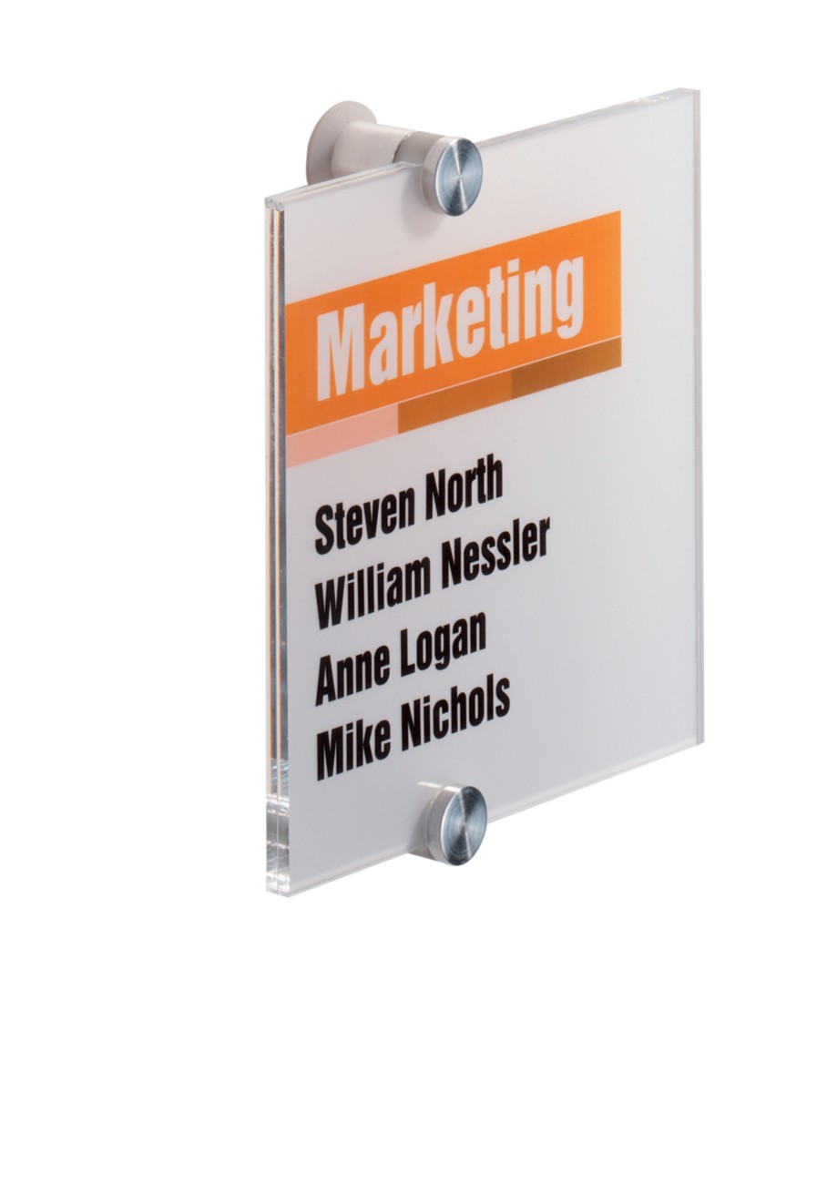 DURABLE Informationsschild Acryl 14,8 x 14,8 cm Crystal Sign 482219