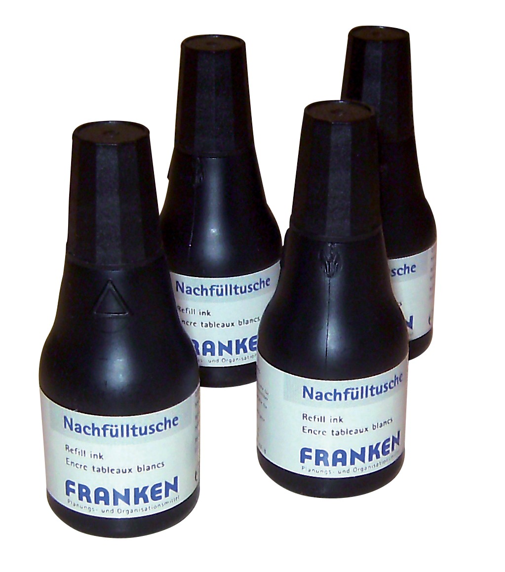 Franken Nachfülltusche Nicht magnetisch Schwarz Z1911 10 4 Stück à 25 ml