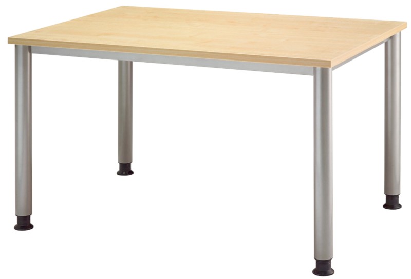 Thumbnail - Hammerbacher Matrix Schreibtisch Rechteckig Braun, Silber Ahorn 4 Füße 1.200 (B) x 800 (T) x 810 (H) mm Aluminium, Holz,...