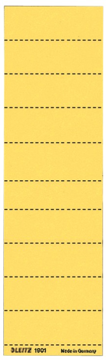 Leitz Beschriftungsschilder Alpha DIN A4 Gelb Karton 6 x 2,1 cm 100 Stück