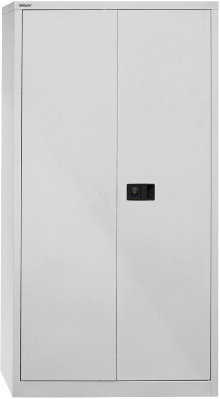 Thumbnail - Bisley Flügeltürenschrank Stahl 3 Fachböden abschließbar 914 x 400 x 1.806 mm Hellgrau