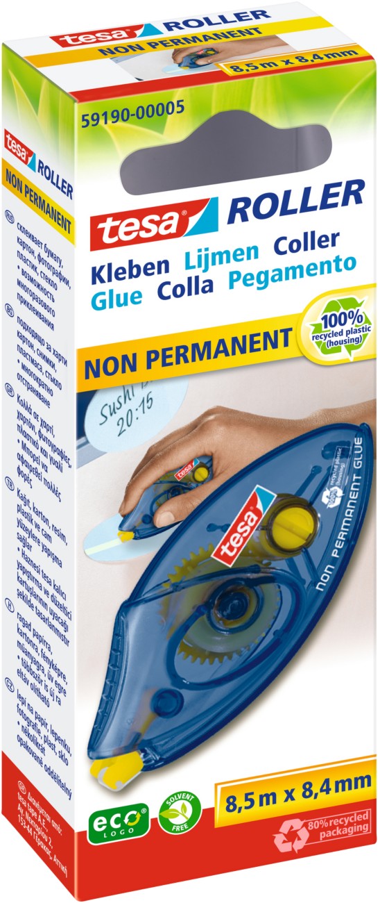 tesa tesaroller non-permanent Kleberoller Non-permanent 8,4 mm x 8,5 m 59190-00005-04 8.5 m